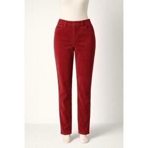 Talbots Simply Flattering Corduroy Straight Leg Jeans Burgundy 10P Petite